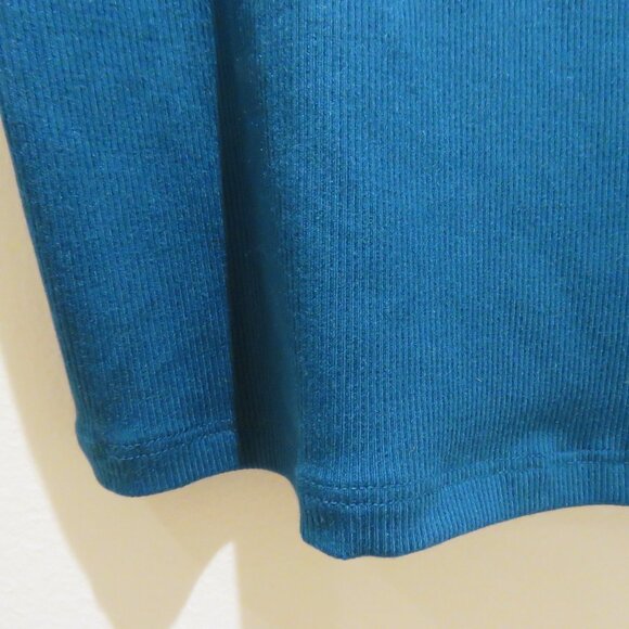 ATHLETA Signature Rib Square Neck Crop Tank Top Coastal Teal Stretch Casual NWT - Picture 5 of 12